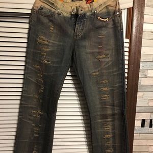 Miss Sixty Distressed Straight Jeans